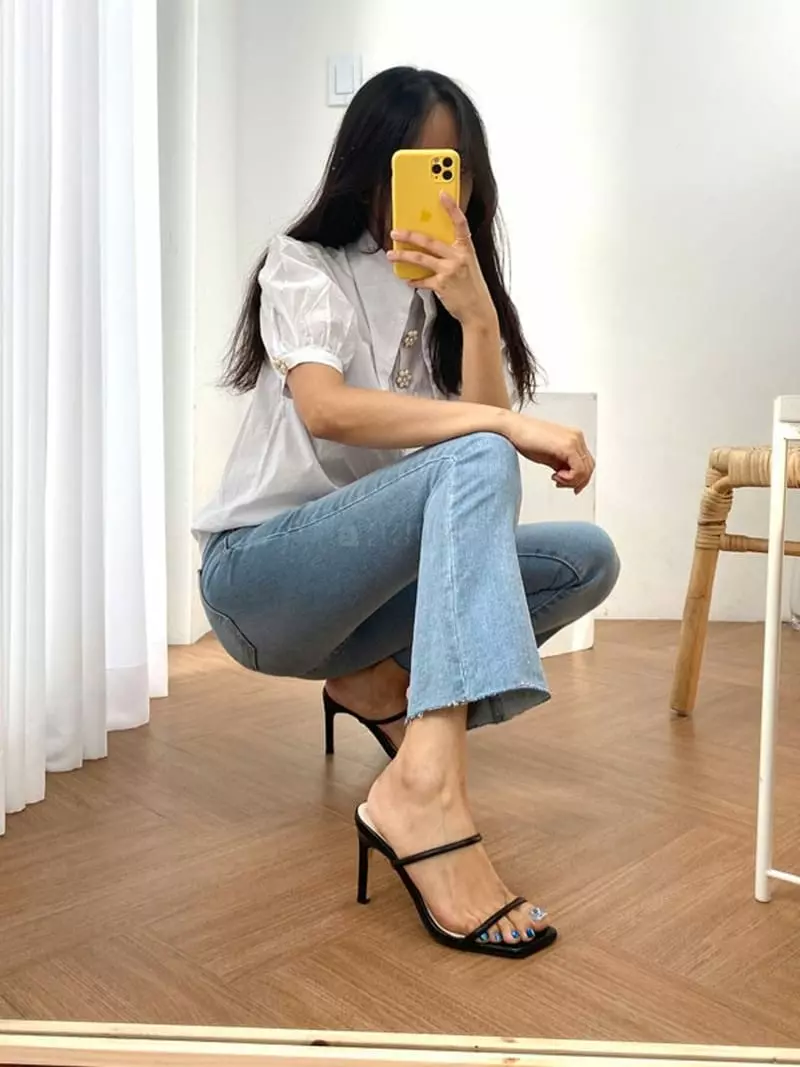 Button - Korean Women Fashion - #womensfashion - 165Sandals Heel - 3