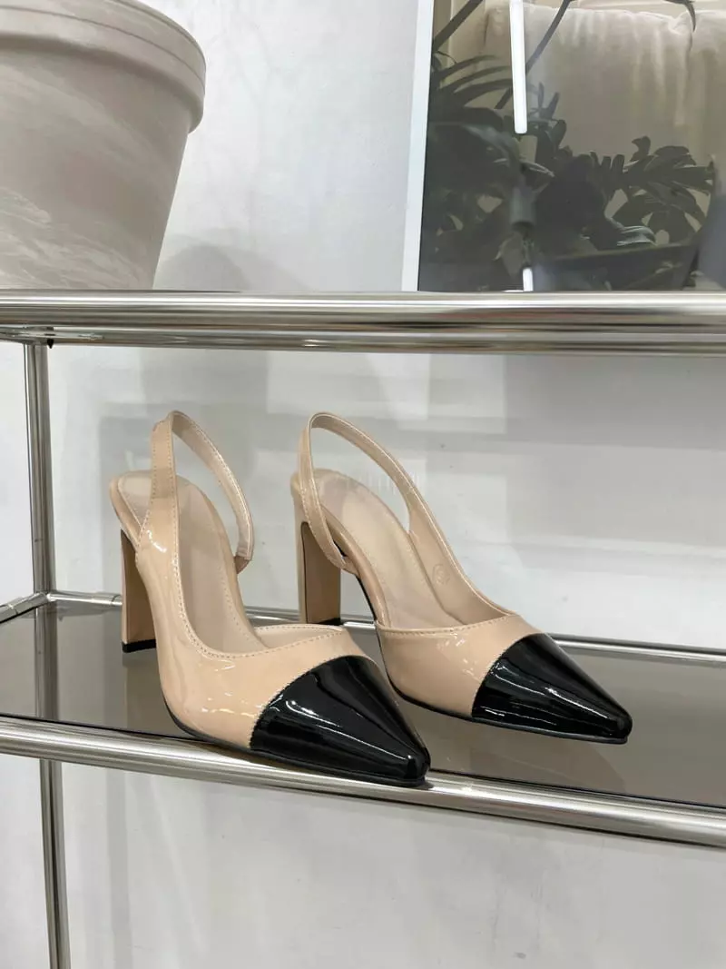Button - Korean Women Fashion - #momslook - 1057 Sling Back Shoes Heel - 4