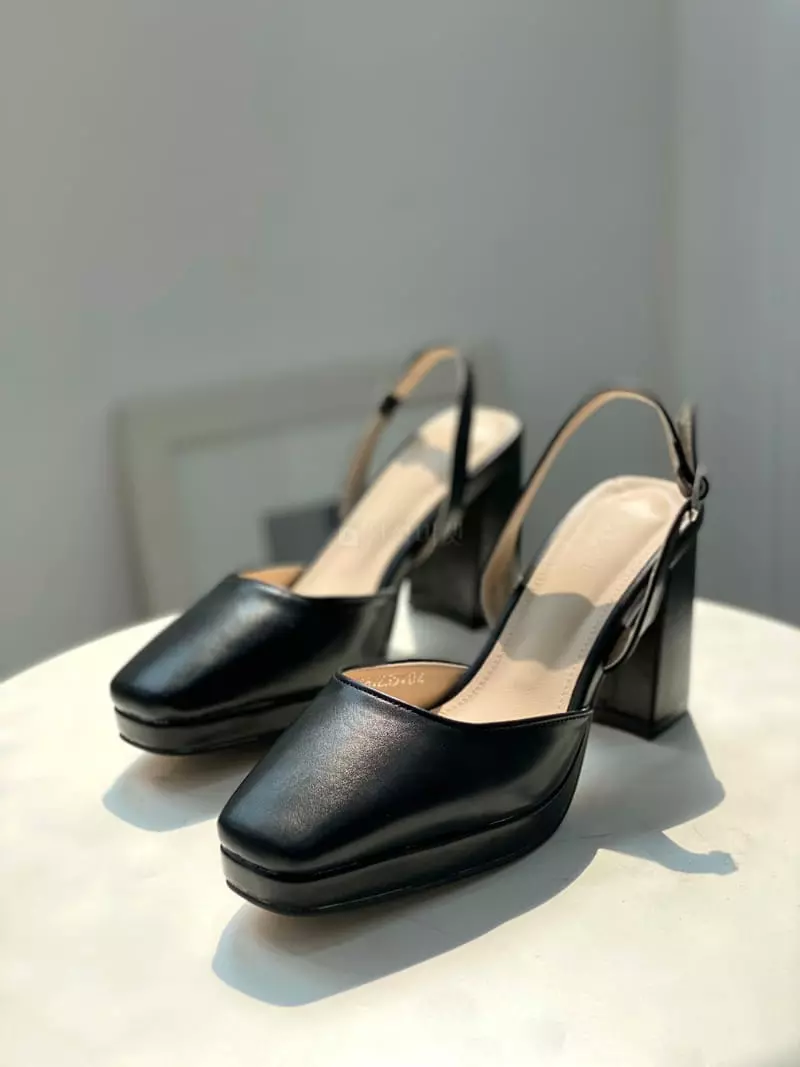 Button - Korean Women Fashion - #womensfashion - 1046 Sling Back Shoes Heel - 3