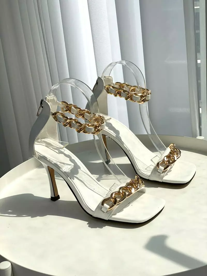 Button - Korean Women Fashion - #womensfashion - 1044 Sandals Heel - 2