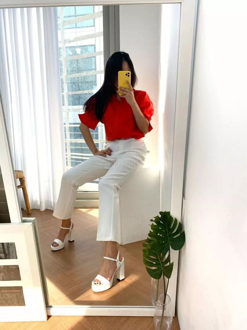Button - Korean Women Fashion - #momslook - 1035 Sling Back Shoes Heel - 4