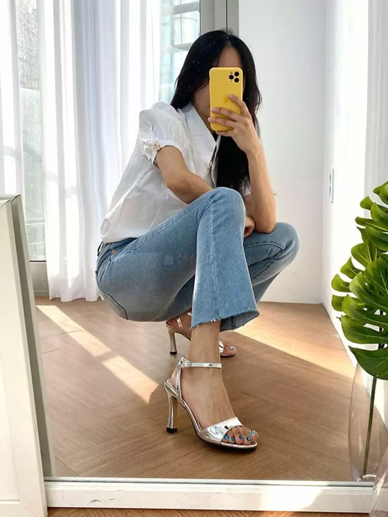 Button - Korean Women Fashion - #womensfashion - 1033 Sling Back Shoes Heel - 2