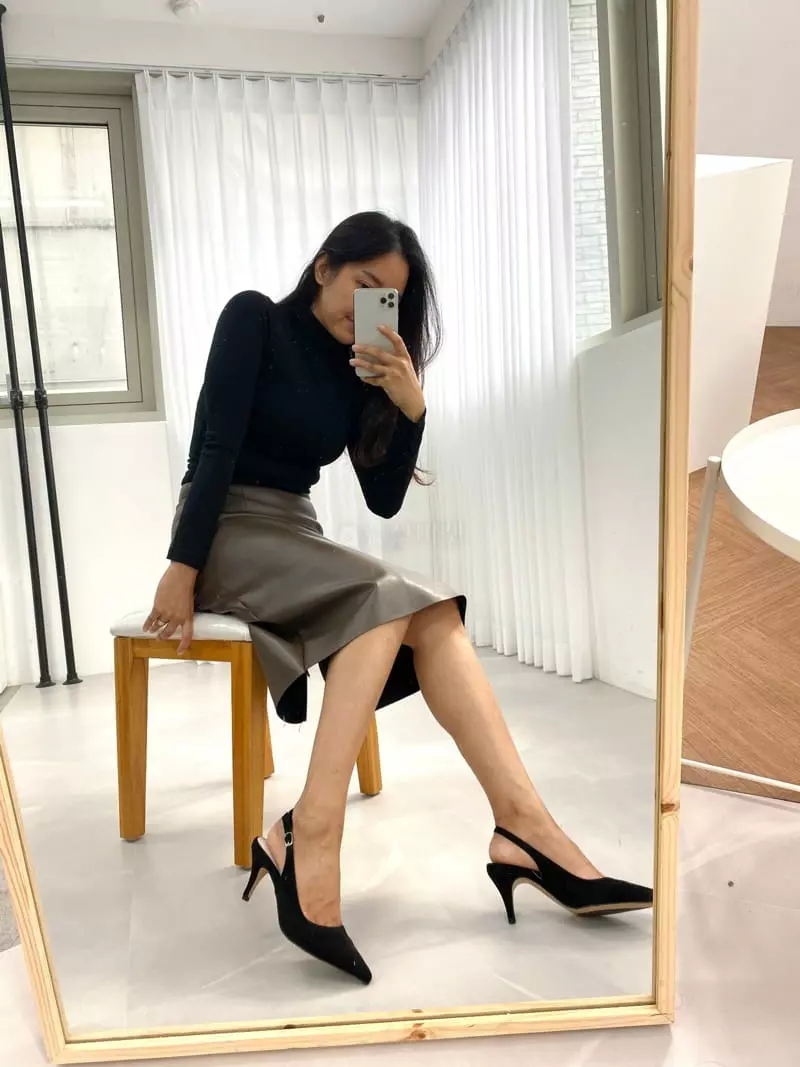 Button - Korean Women Fashion - #womensfashion - 1016 Sling Back Shoes Heel