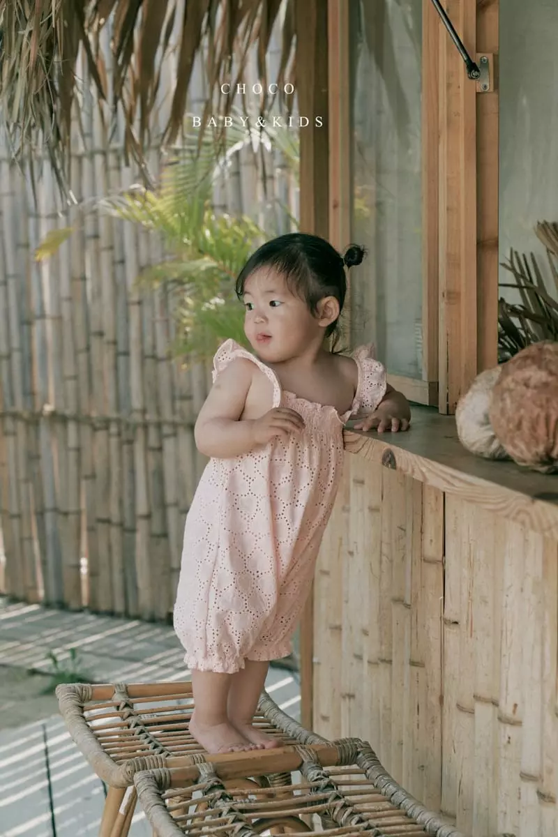 Choco bebe - Korean Baby Fashion - #babywear - Heart Embroidery Bodysuit - 11