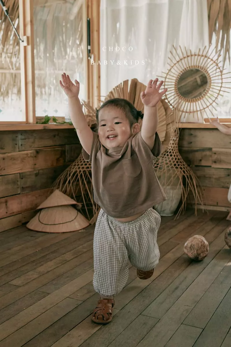 Choco bebe - Korean Children Fashion - #childofig - Sky Check Check Pants - 8