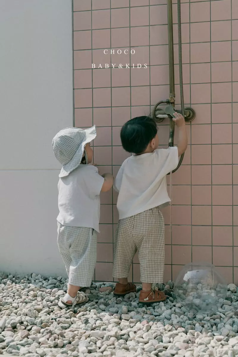 Choco bebe - Korean Children Fashion - #childofig - Gurmi Check Pocket Pants - 7