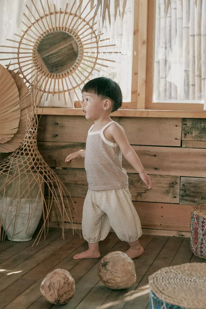 Choco bebe - Korean Children Fashion - #designkidswear - Sky Check Check Pants - 10