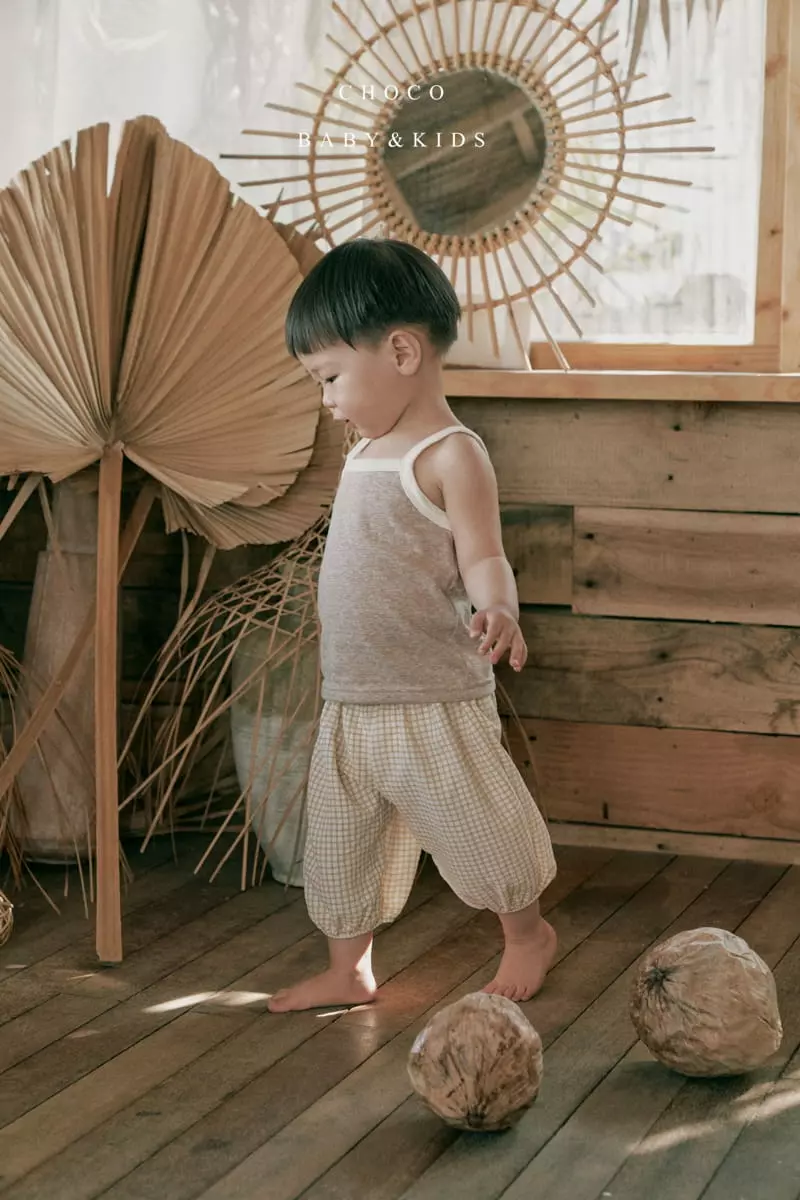 Choco bebe - Korean Children Fashion - #discoveringself - Sky Check Check Pants - 11