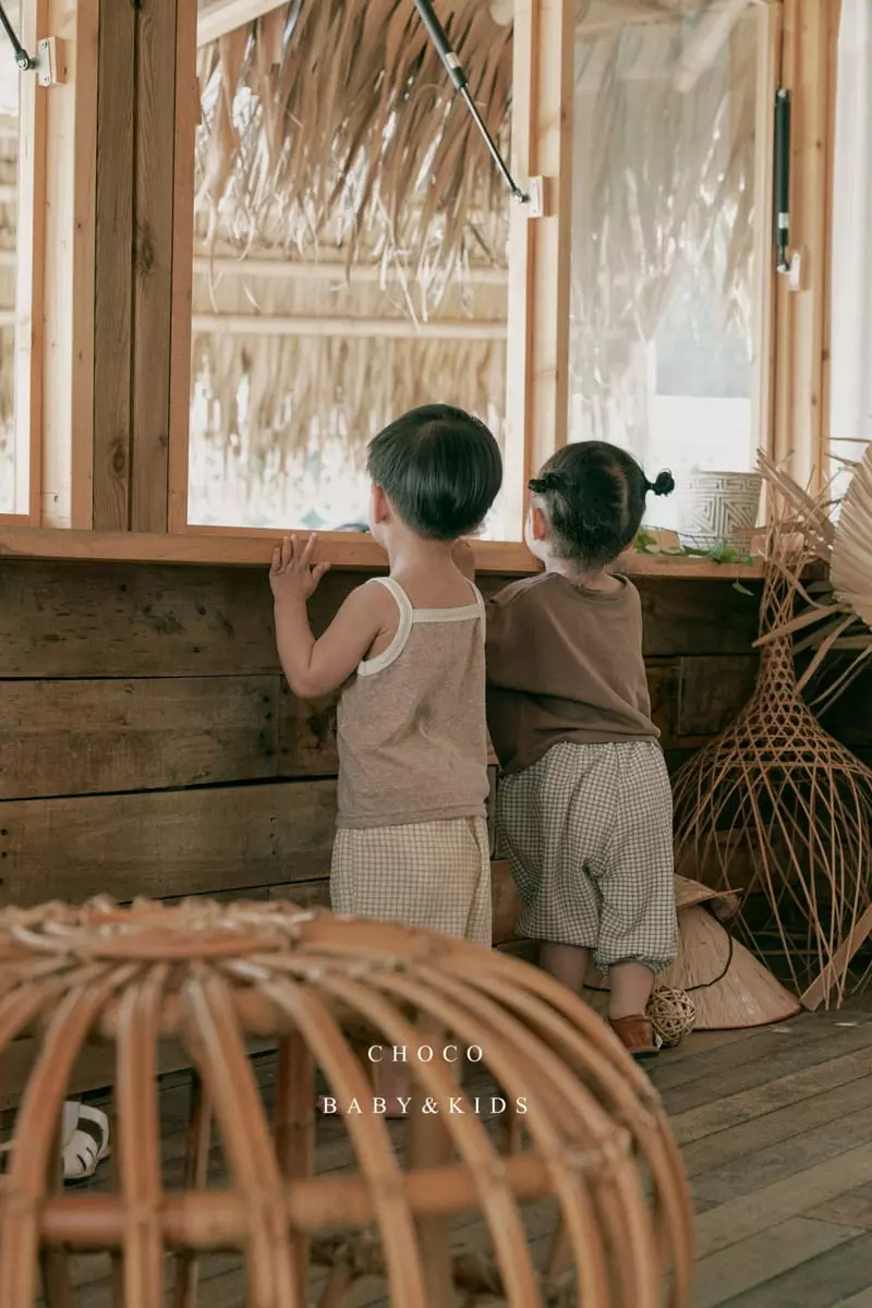 Choco bebe - Korean Children Fashion - #fashionkids - Sky Check Check Pants - 12