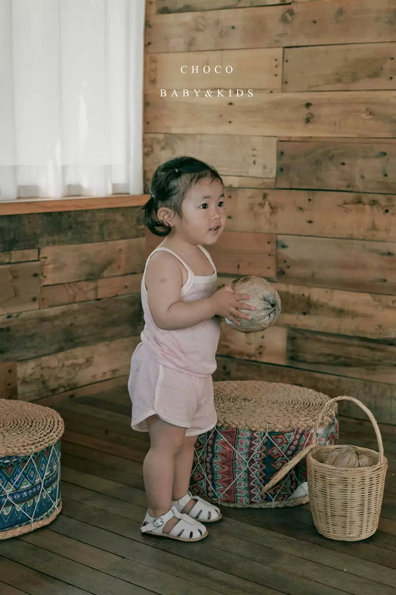 Choco bebe - Korean Children Fashion - #fashionkids - Lala Sleeveless Top Bottom Set - 8