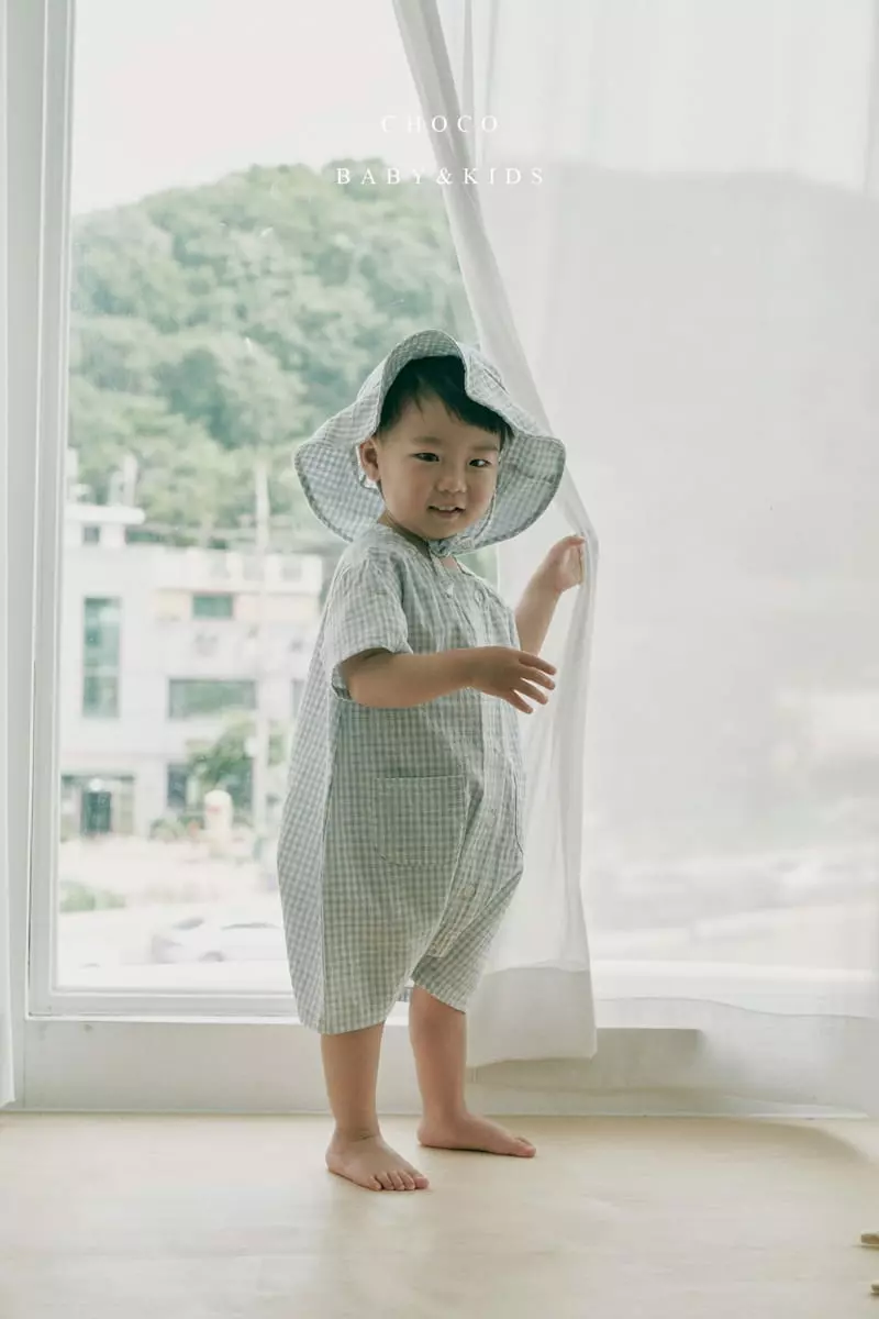 Choco bebe - Korean Children Fashion - #kidsshorts - Gurmi Check String Bucket Hat