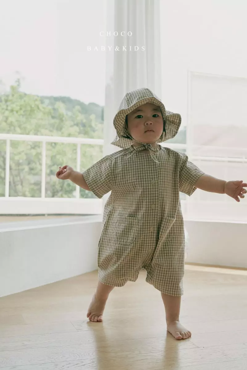 Choco bebe - Korean Children Fashion - #kidsstore - Gurmi Check String Bucket Hat - 2