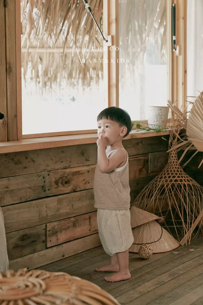 Choco bebe - Korean Children Fashion - #todddlerfashion - Sky Check Check Pants - 5