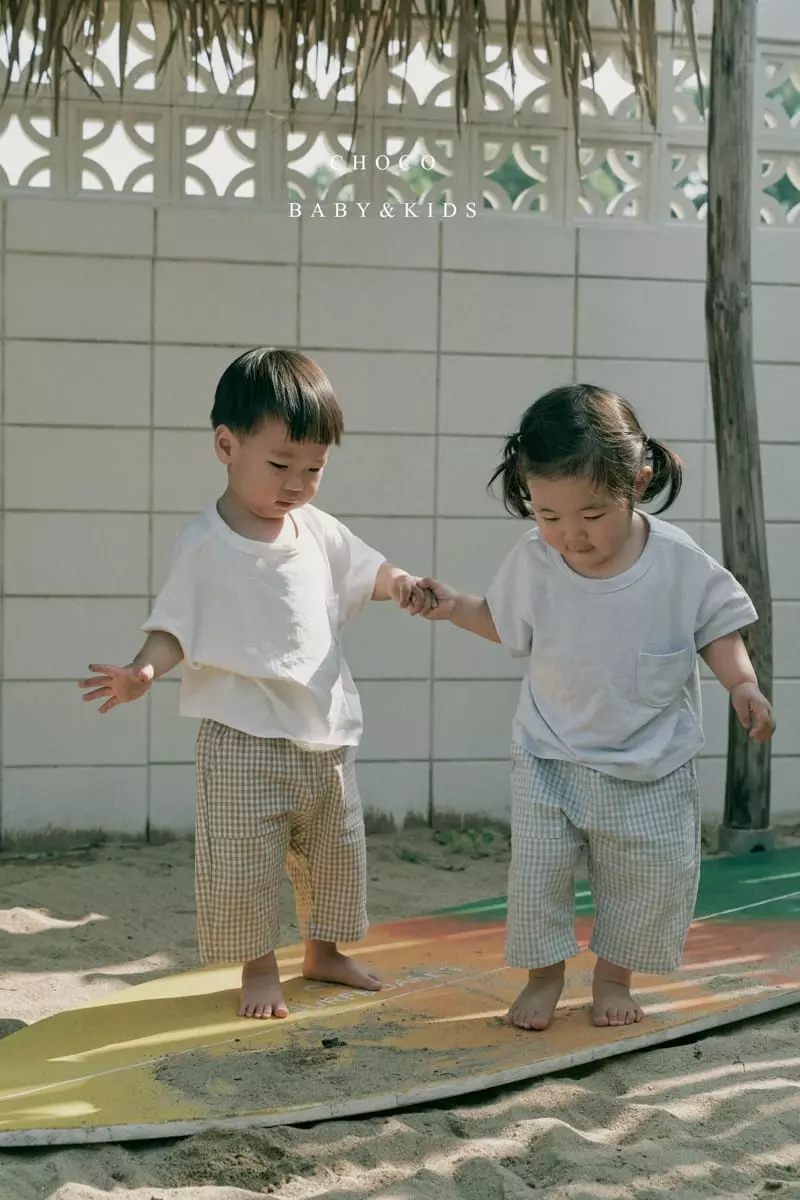 Choco bebe - Korean Children Fashion - #prettylittlegirls - Gurmi Check Pocket Pants - 4