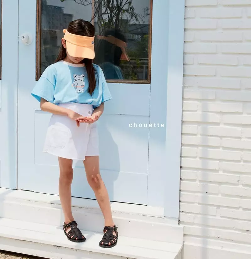 Chouette - Korean Children Fashion - #childofig - White Wrap Shorts - 2