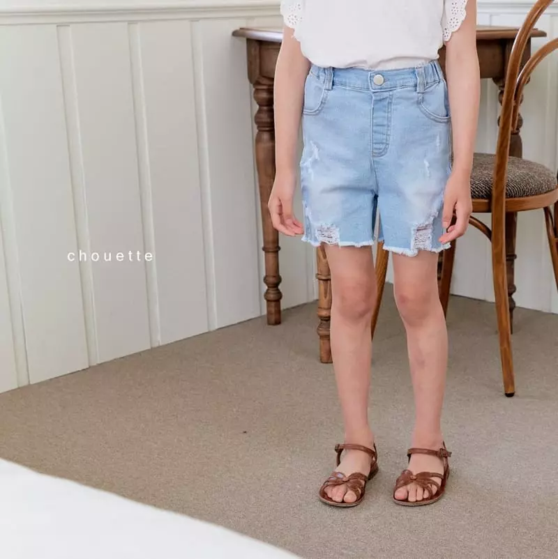 Chouette - Korean Children Fashion - #kidsshorts - Denim Shorts - 2