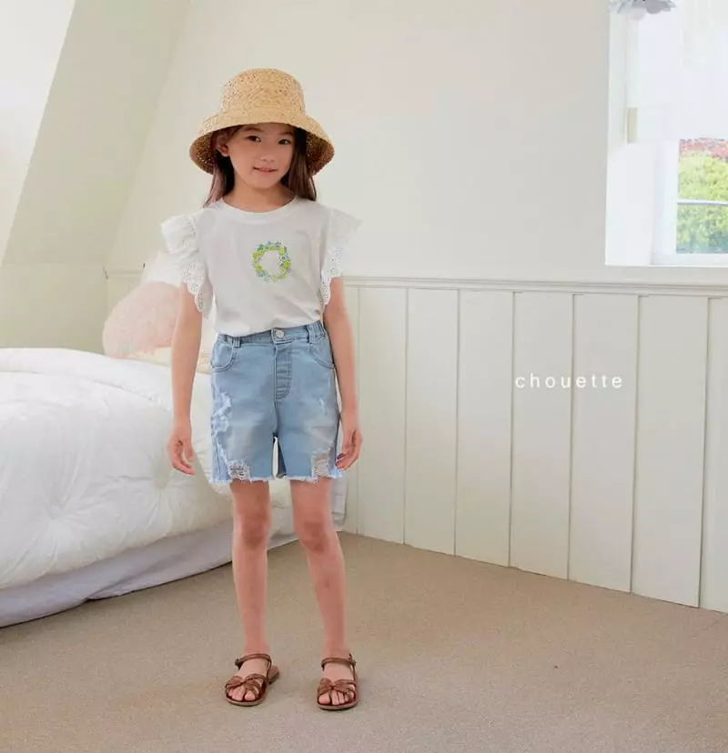 Chouette - Korean Children Fashion - #kidsstore - Denim Shorts - 3