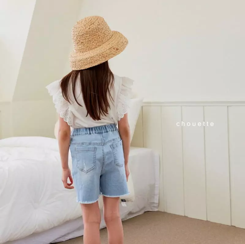 Chouette - Korean Children Fashion - #littlefashionista - Denim Shorts - 6
