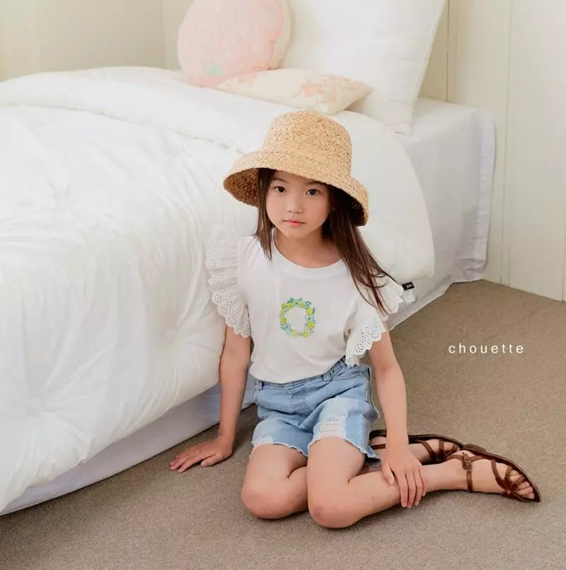 Chouette - Korean Children Fashion - #prettylittlegirls - Denim Shorts - 9