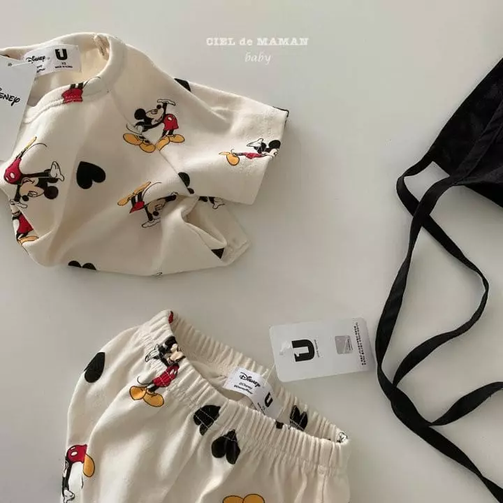 Ciel De Maman - Korean Baby Fashion - #babyboutique - Love MK Top Bottom Set Bebe - 5