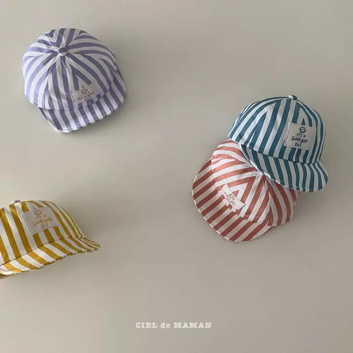 Ciel De Maman - Korean Baby Fashion - #babyboutique - Bebe Stripes Cap - 6