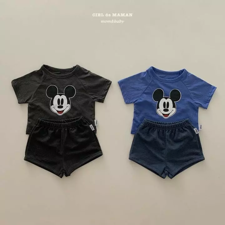 Ciel De Maman - Korean Baby Fashion - #babylifestyle - Mickey Top Bottom Set