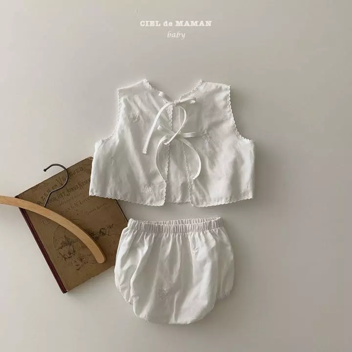 Ciel De Maman - Korean Baby Fashion - #babyootd - Pure Pore Top Bottom Set Bebe