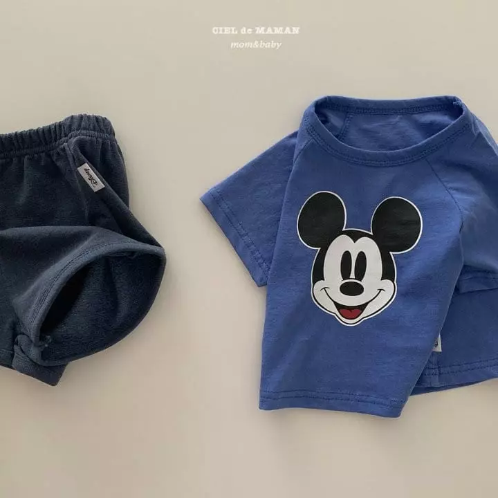 Ciel De Maman - Korean Baby Fashion - #babyootd - Mickey Top Bottom Set - 3