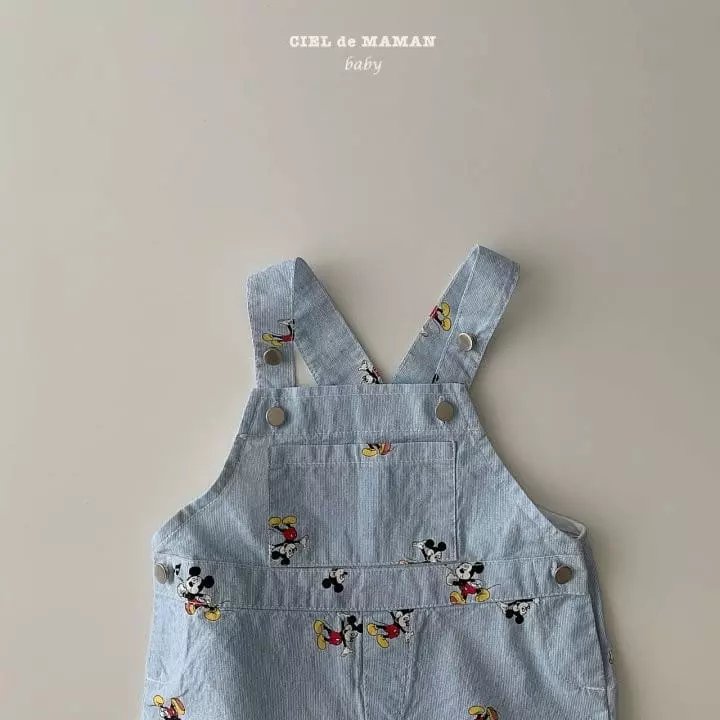 Ciel De Maman - Korean Baby Fashion - #babyootd - MK Stripes Dungarees - 2