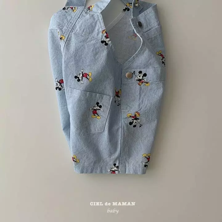 Ciel De Maman - Korean Baby Fashion - #babyoutfit - MK Stripes Dungarees - 3
