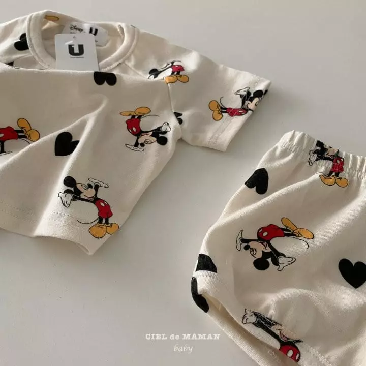 Ciel De Maman - Korean Baby Fashion - #onlinebabyboutique - Love MK Top Bottom Set Bebe - 4