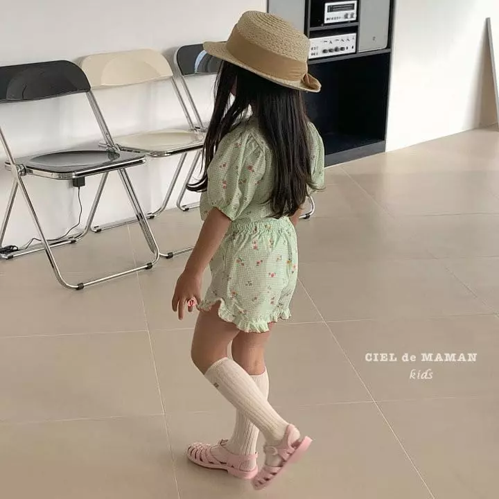 Ciel De Maman - Korean Children Fashion - #Kfashion4kids - Kelly Top Shorts Set