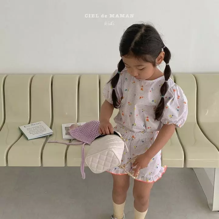 Ciel De Maman - Korean Children Fashion - #childrensboutique - Kelly Top Shorts Set - 10