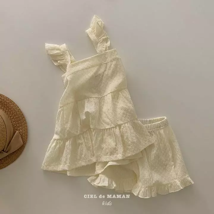 Ciel De Maman - Korean Children Fashion - #childofig - Frill Top Bottom Set - 4