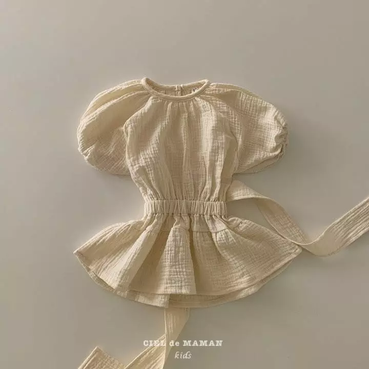 Ciel De Maman - Korean Children Fashion - #designkidswear - Backe Ribbon Mini One-piece - 3