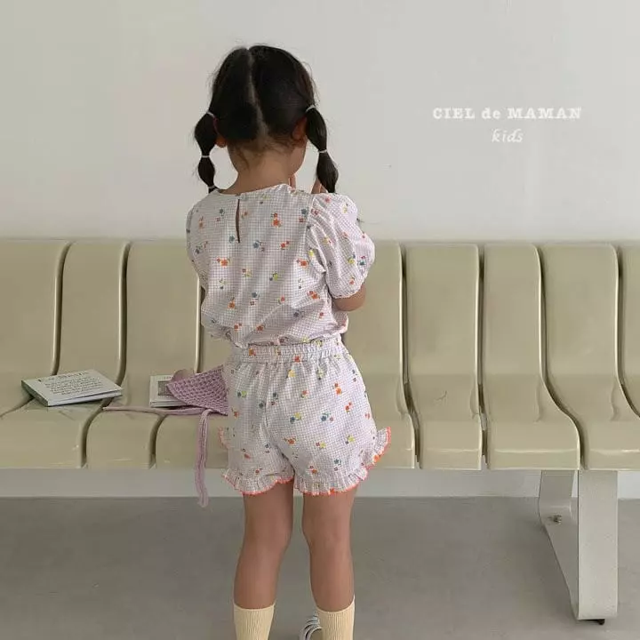 Ciel De Maman - Korean Children Fashion - #discoveringself - Kelly Top Shorts Set - 12
