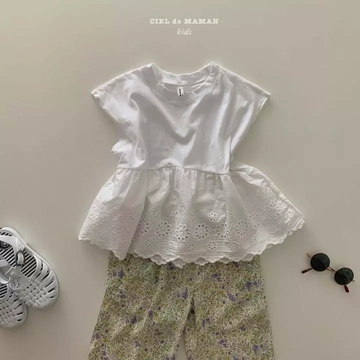 Ciel De Maman - Korean Children Fashion - #discoveringself - Eyelet Tee - 7