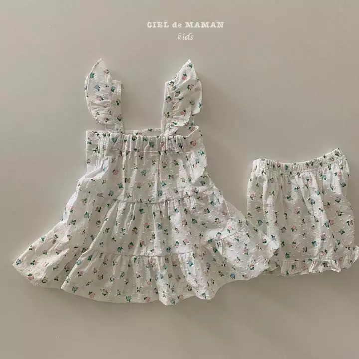 Ciel De Maman - Korean Children Fashion - #kidsstore - Frill Top Bottom Set - 9