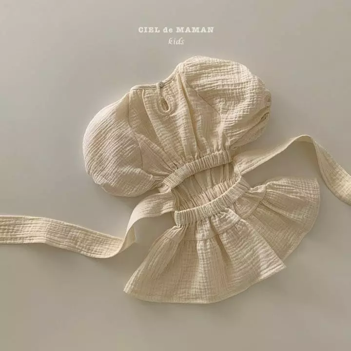 Ciel De Maman - Korean Children Fashion - #kidsstore - Backe Ribbon Mini One-piece - 7