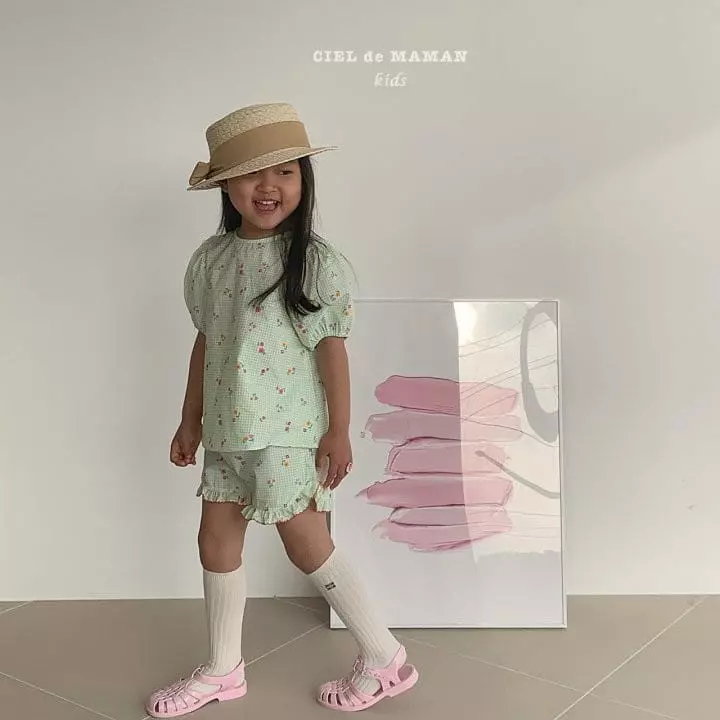 Ciel De Maman - Korean Children Fashion - #littlefashionista - Kelly Top Shorts Set - 2