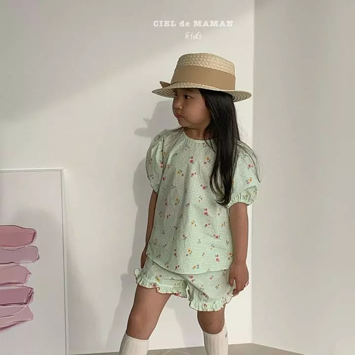 Ciel De Maman - Korean Children Fashion - #magicofchildhood - Kelly Top Shorts Set - 3