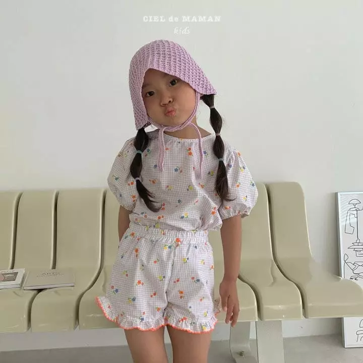 Ciel De Maman - Korean Children Fashion - #stylishchildhood - Kelly Top Shorts Set - 8