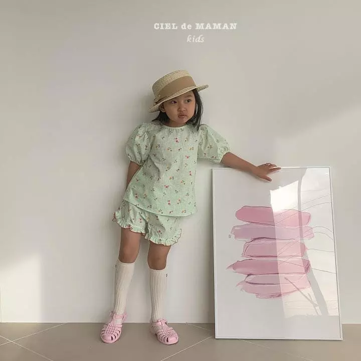 Ciel De Maman - Korean Children Fashion - #todddlerfashion - Kelly Top Shorts Set - 6