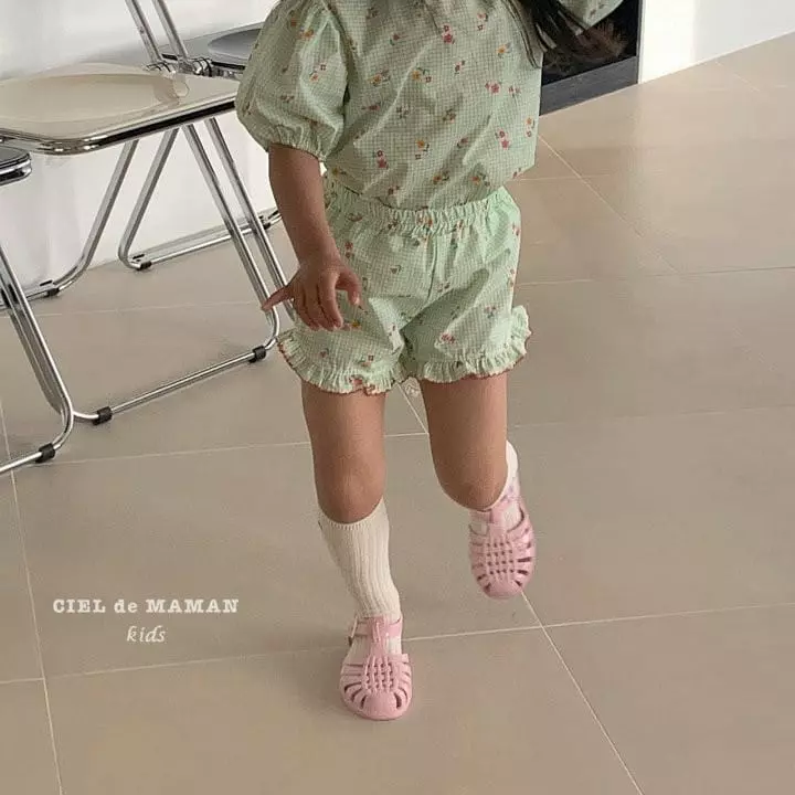 Ciel De Maman - Korean Children Fashion - #toddlerclothing - Kelly Top Shorts Set - 7