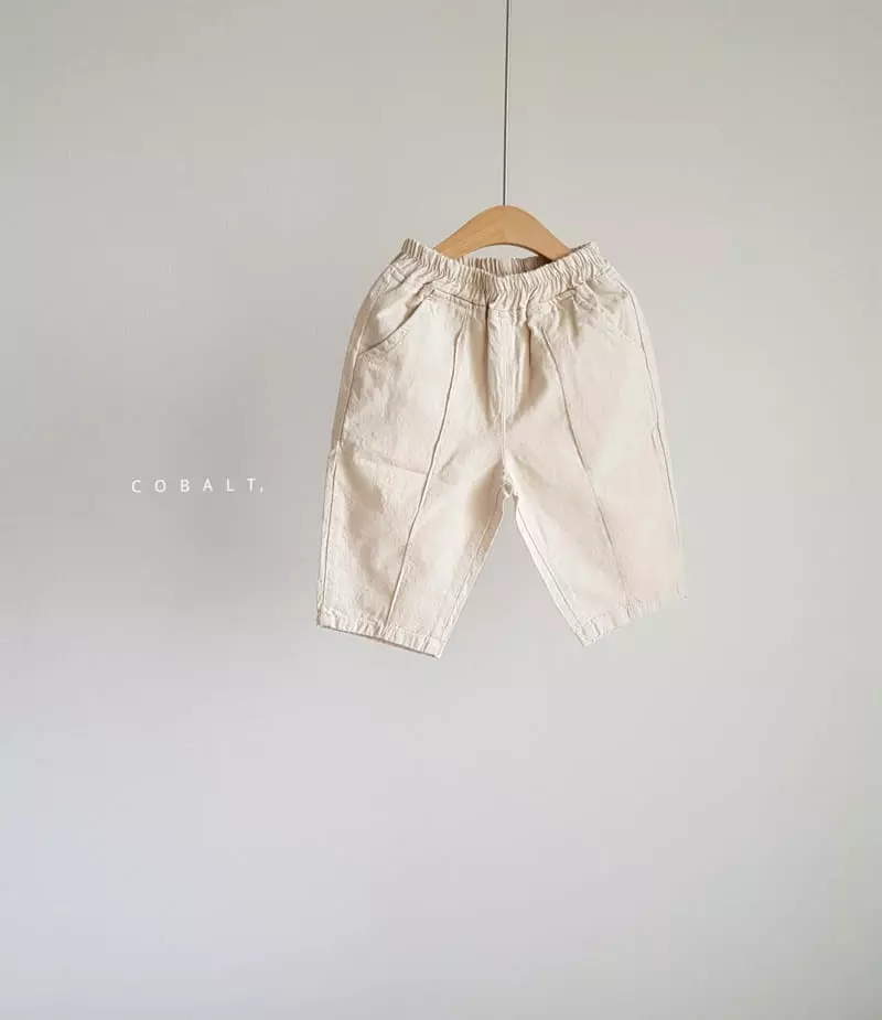 Cobalt - Korean Children Fashion - #kidsstore - Linen Capri Pants - 3