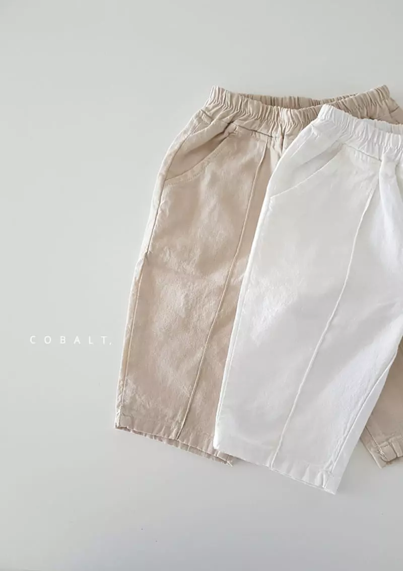 Cobalt - Korean Children Fashion - #littlefashionista - Linen Capri Pants - 6