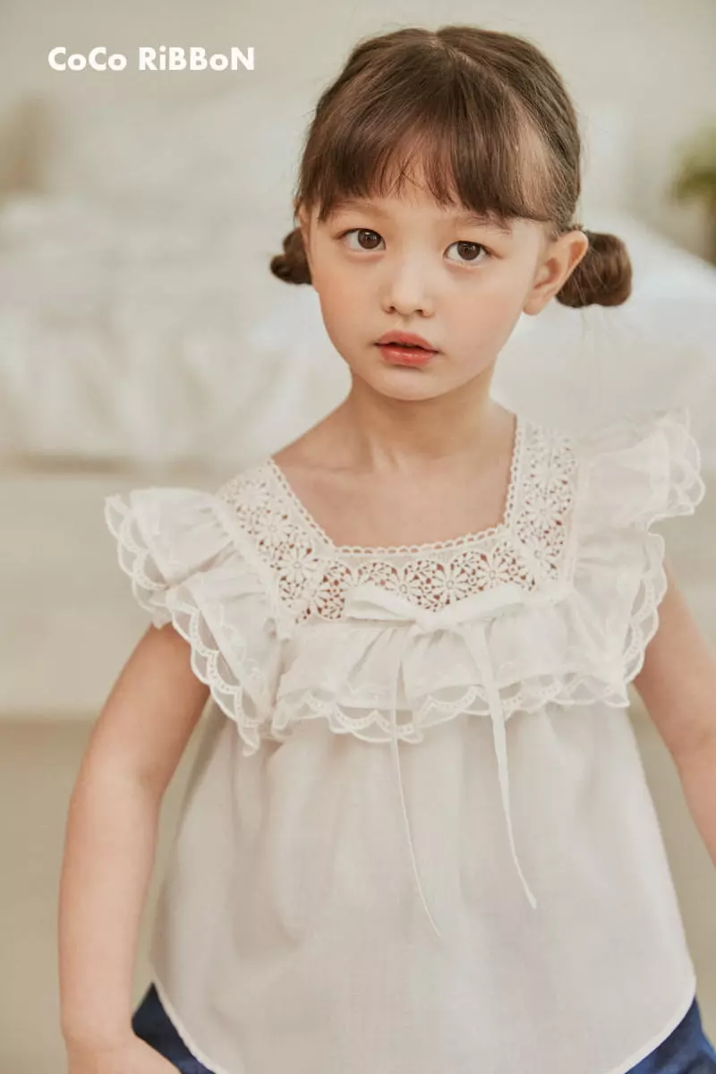Coco Ribbon - Korean Children Fashion - #Kfashion4kids - Ribbon Square Neck Blouse - 10