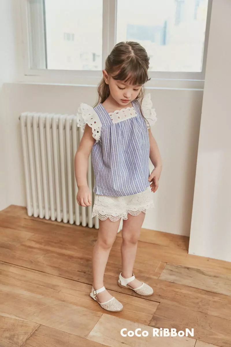 Coco Ribbon - Korean Children Fashion - #childofig - Stripes Choco Blouse - 2
