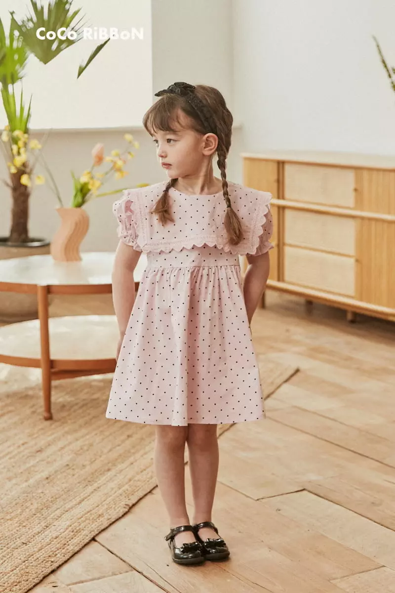 Coco Ribbon - Korean Children Fashion - #designkidswear - Dot Sailor One-piece - 12