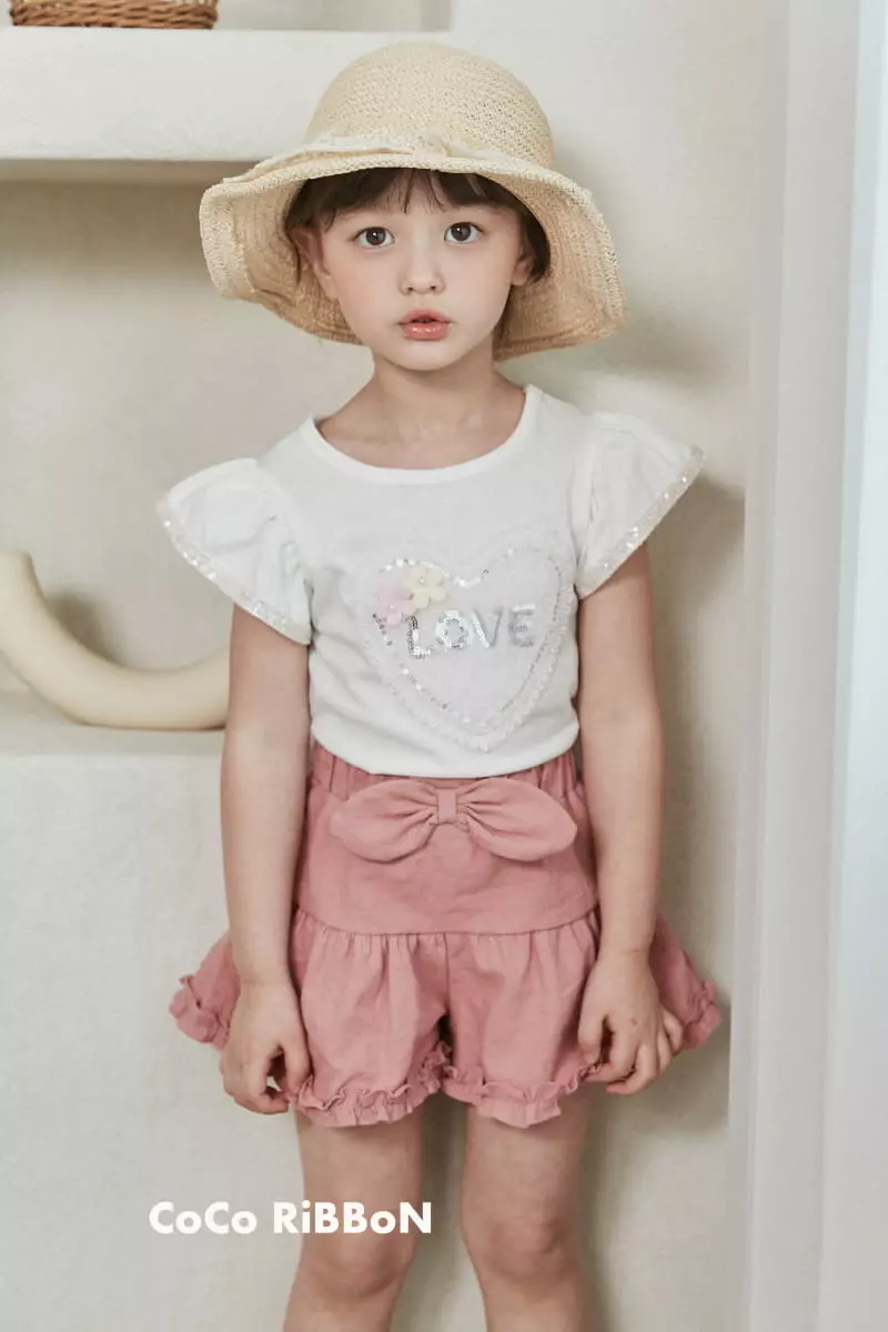 Coco Ribbon - Korean Children Fashion - #designkidswear - Heart Bling Tee - 10